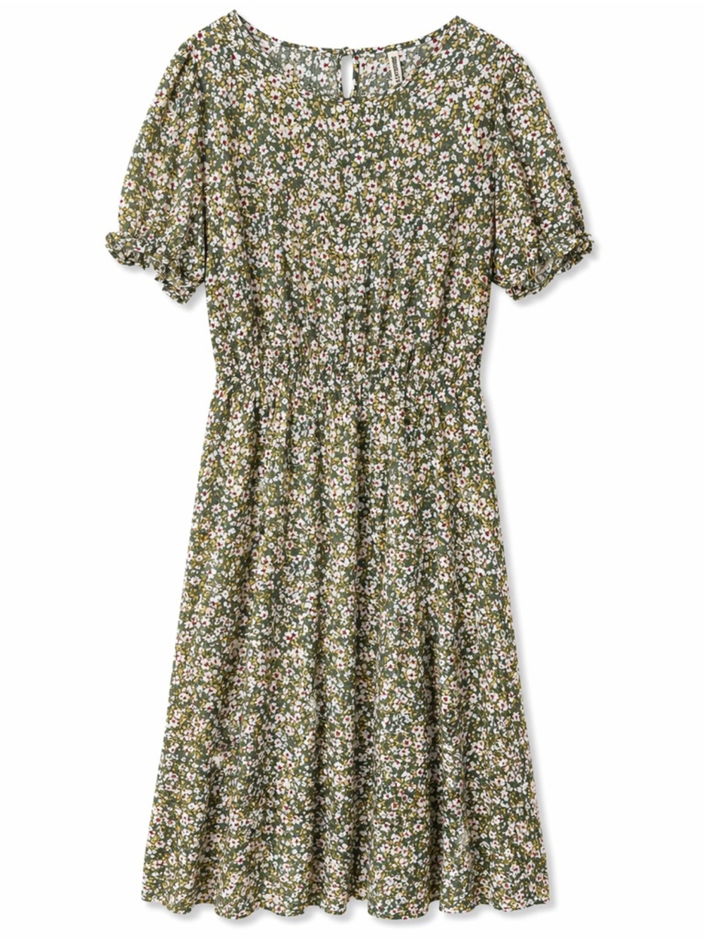 Grecerelle Floral Boho Midi Dress – Size XL - Flowy - Elastic Waist - Picture 4 of 13
